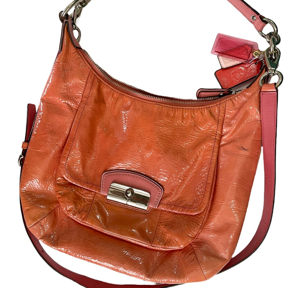 GUC Coach Kristen Patent Leather Hobo Convertible Crossbody with Hangtags